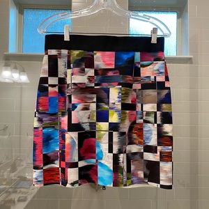 Milly abstract print skirt